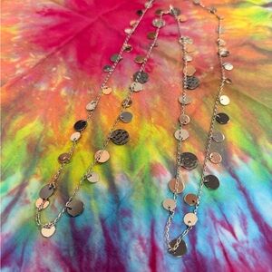 Silver Disc Chain Necklace